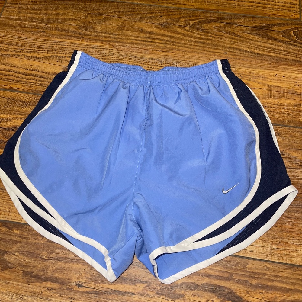 Light blue Nike running shorts